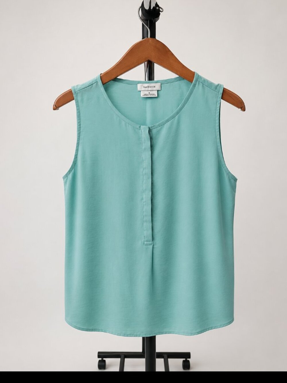 Van Heusen Aqua Sleeveless Blouse Top Size M